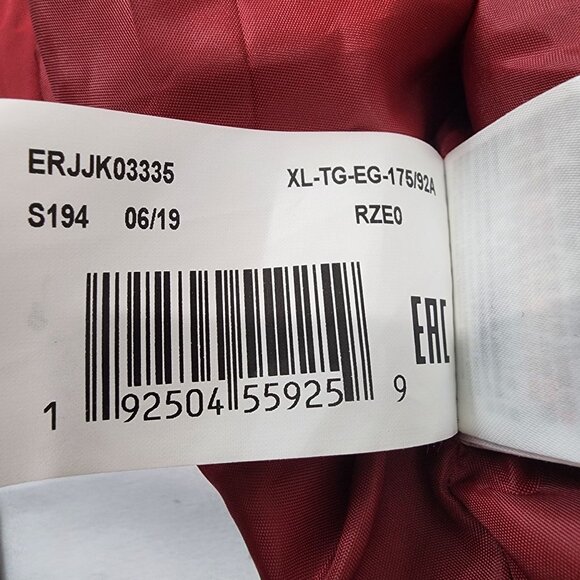 Roxy Womens Color-Block Puffer Jacket XL Red & Pink Hooded Winter Coat - Picture 11 of 16